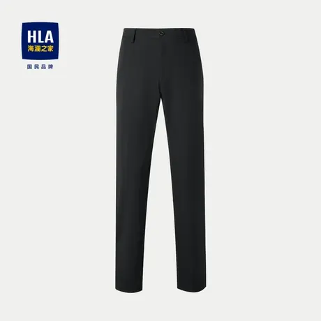 HLA/海澜之家宽松休闲裤2024春夏新款高腰直筒四面弹裤子男图片