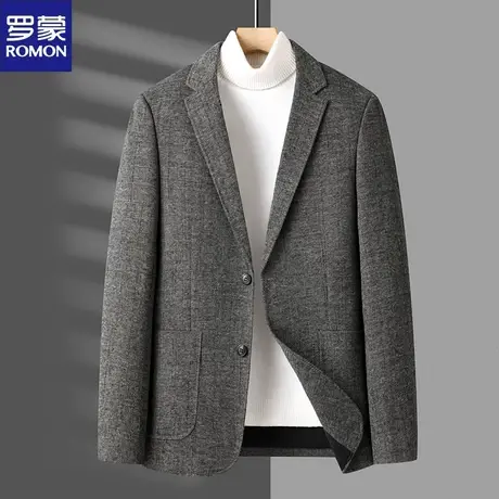 罗蒙秋冬男士商务小西装休闲便西时尚修身外套中青年单件西服上衣商品大图