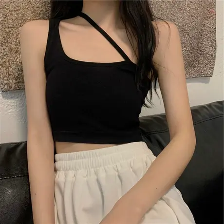 辣妹吊带背心女内搭设计感小众黑色抹胸纯欲性感打底上衣外穿ins商品大图