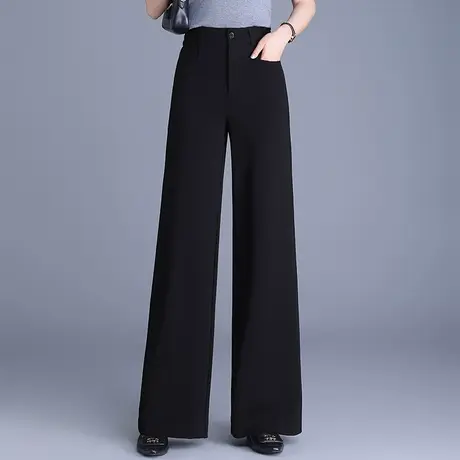 阔腿裤女春夏垂顺黑色西装裤2025新款显瘦直筒裤子休闲裤百搭长裤图片
