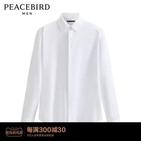 【商场同款】太平鸟男装 2023年春季新款金线刺绣衬衫男B1CAD1X37图片