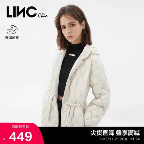 LINCCHIC金羽杰羽绒服女机能收腰轻薄长款羽绒服女外套Y21803450图片