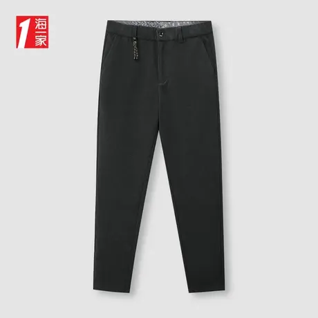 海一家舒适简约长裤2023秋季新款中腰直筒微弹青年男士休闲裤商品大图
