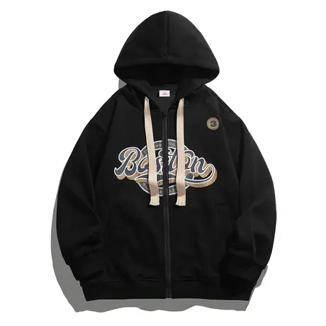 冬季潮牌长袖拉链连帽卫衣男士2024年新款冬天内搭上衣秋冬款外穿商品大图