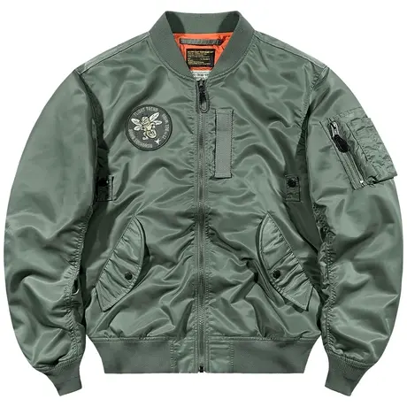 VIP秋季ma1飞行员夹克男士大码宽松徽章棒球服美式工装外套ins潮商品大图
