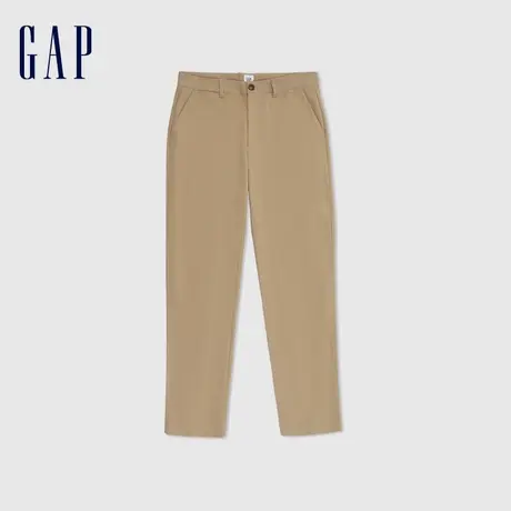Gap男装春季2024新款通勤修身直筒卡其裤两面弹商务休闲裤891714图片