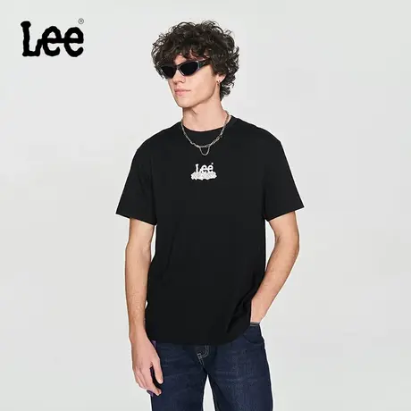 Lee24早春新品舒适版涂鸦图案字母印花男短袖T恤潮流LMT0081164LE图片