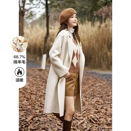 绵羊毛双面呢大衣商品大图