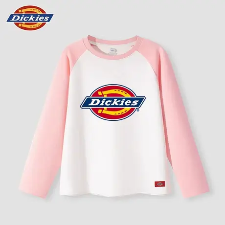 Dickies童装女童长袖t恤女孩美式休闲撞色体恤儿童早秋纯棉上衣A商品大图