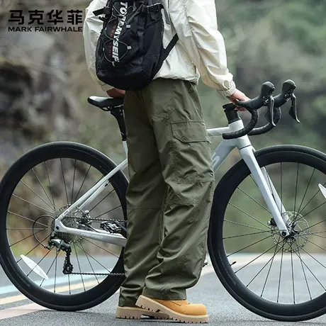 马克华菲伞兵裤子男士秋季薄款工装休闲裤美式冲锋宽松直筒长裤X图片