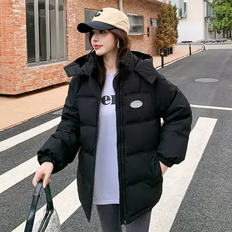 棉袄2023年新款女羽绒棉服韩版宽松大码外套棉衣冬季加厚短款棉服图片