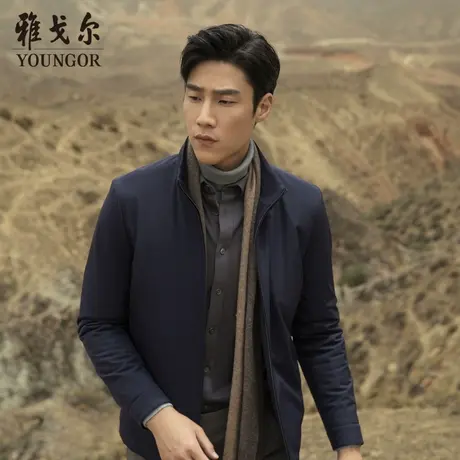 雅戈尔奥莱 男装棉茄克立领秋冬中青年棉夹克棉服外套商务休闲商品大图