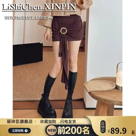 黑色长筒靴女厚底今年流行靴子女2023新款长靴不过膝小个子增高图片