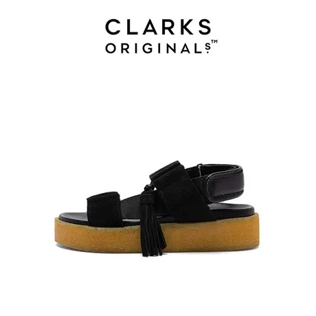 Clarks其乐女士可丽凉鞋系列松糕底流苏休闲凉鞋时尚轻便凉鞋女商品大图