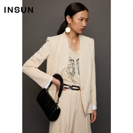 INSUN恩裳秋季醋酸莱赛尔西装外套商品大图