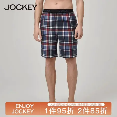 Jockey睡裤男短裤夏季莫代尔家居裤系带男士中裤五分裤可外穿裤子图片