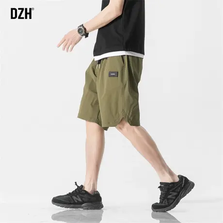 男士军绿色短裤男夏季薄款休闲宽松五分裤男速干冰丝运动裤半截裤商品大图