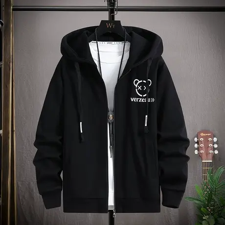 春秋款连帽卫衣12岁男孩13初高中学生14运动服开衫15大童秋装外套图片