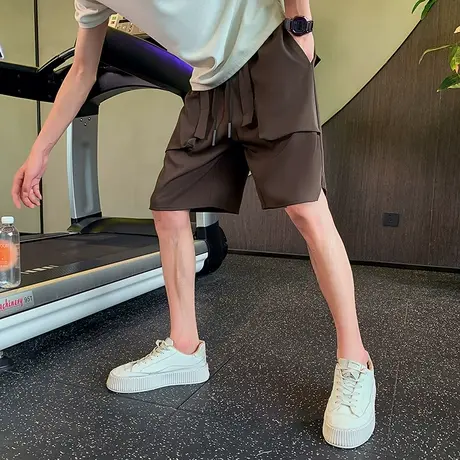 2023夏季潮牌薄款短裤男新款小众潮流设计潮男宽松五分休闲裤卫裤商品大图