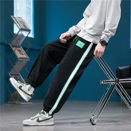 春秋季青少年潮流长裤子男孩初中高中学生帅气运动卫裤大童休闲裤图片