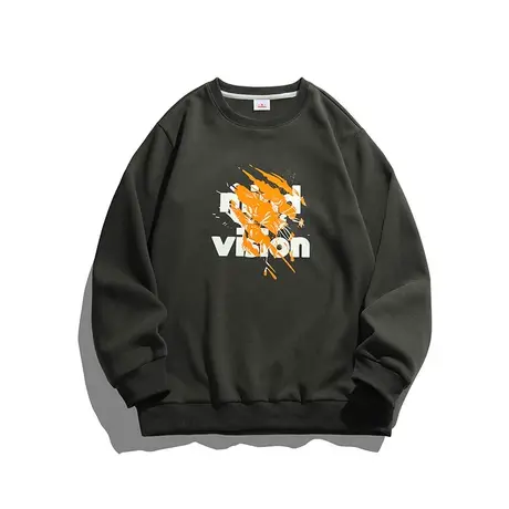 秋季涂鸦字母印花圆领无帽套头卫衣男士2023年新款秋装tT恤春秋款图片