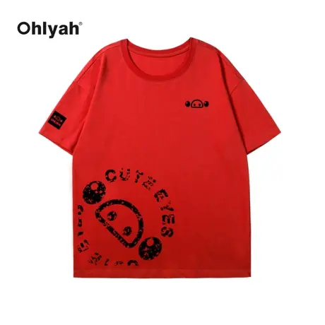 Ohlyah小猪米罗情侣短袖T桖女夏宽松oversize男女同款学生ins潮牌图片