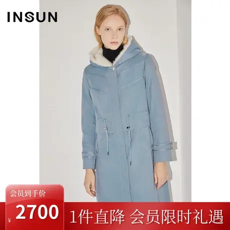 [都会御寒]恩裳COVER冬2022可拆卸拼貂内胆风琴抽绳褶尼克服图片