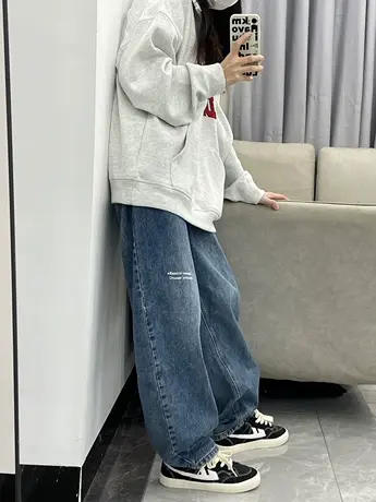 polo领卫衣女春秋薄款潮牌小众高级感复古港风chic宽松半拉链上衣商品大图