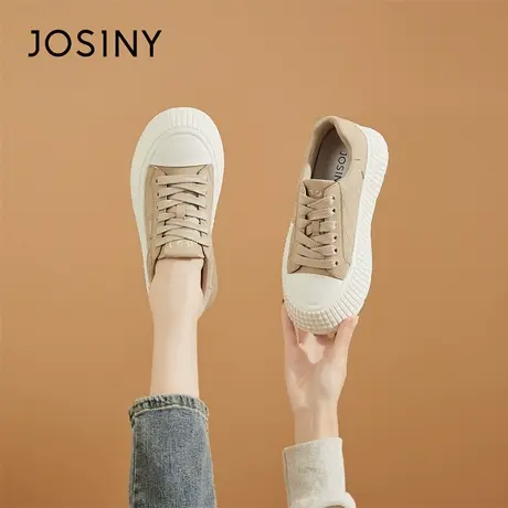 Josiny/卓诗尼休闲板鞋小白鞋女款2024新款冬季百搭运动鞋女鞋子商品大图