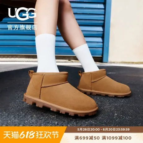 UGG秋季新款男女同款舒适纯色基础款短筒靴时尚休闲雪地靴1166732商品大图