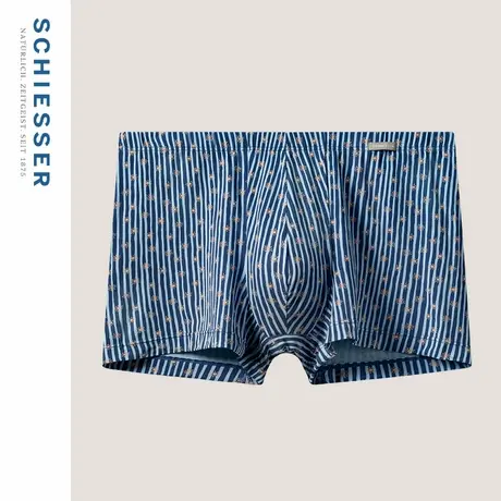 SCHIESSER舒雅男士50S莫代尔软糯亲肤透气印花无痕平角内裤22586T商品大图