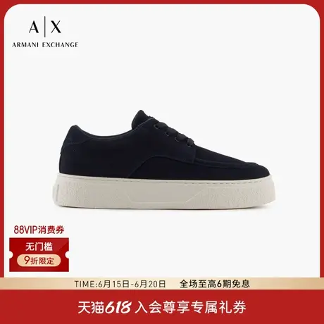 ARMANI EXCHANGE/阿玛尼2025夏季新款男士绒面革低帮厚底休闲鞋商品大图