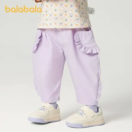 巴拉巴拉童装女童裤子宝宝休闲长裤2025新款儿童直筒裤春装甜美萌商品大图
