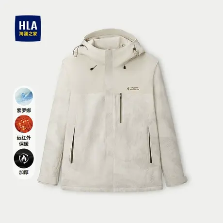 HLA/海澜之家时尚夹克25秋冬新款可脱卸袖索罗娜远红外加厚外套男图片