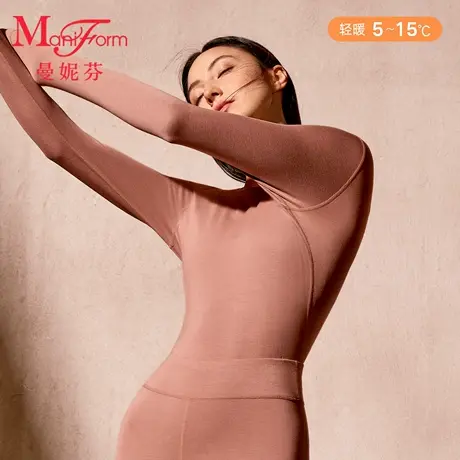 曼妮芬圆领长袖上衣商品大图