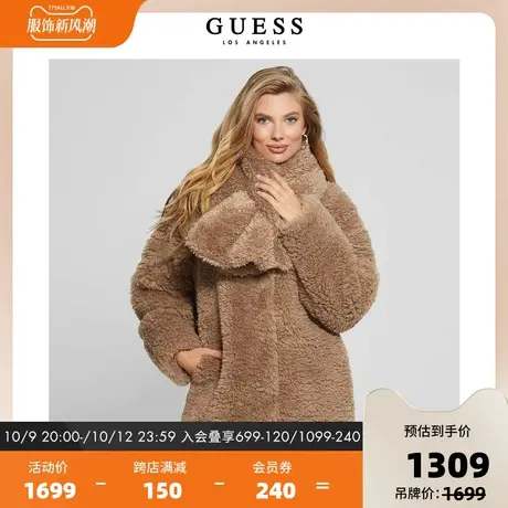 GUESS23年新款秋女士美拉德摇粒绒仿羊羔毛外套-W3BL76WEYQ0商品大图