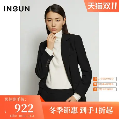 恩裳蔻2021冬季时尚摩登气质舒适小西服温婉优雅外套立体西装商品大图