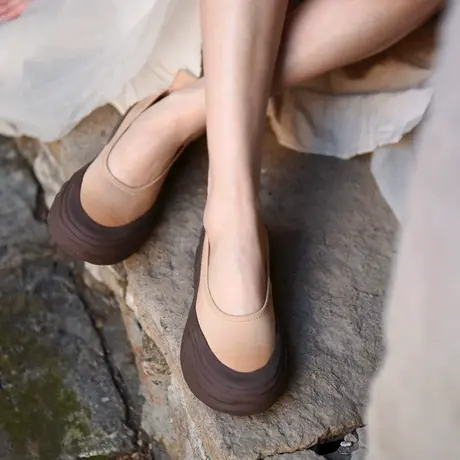 Artmu阿木原创复古厚底乐福鞋一脚蹬女鞋真皮浅口单鞋女2023新款商品大图