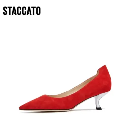 [定制小码32/大码41胖瘦脚]思加图职业皮鞋女单鞋EDK48CQ3A图片