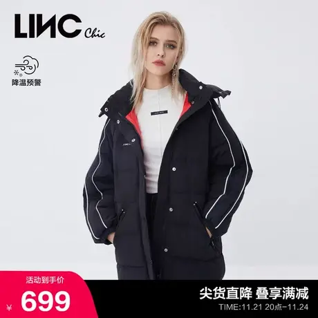 LINCCHIC金羽杰羽绒服女廓形感中长款羽绒服女冬季外套Y21803251图片