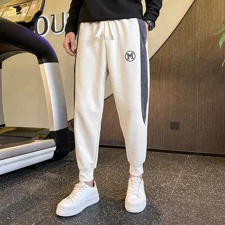 2023春秋季男休闲裤时尚潮牌宽松运动裤潮男美式复古高街束脚卫裤商品大图