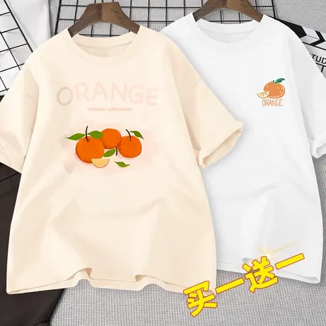 夏季纯棉短袖t恤女学生小众设计感半袖体恤2023新款宽松别致上衣图片