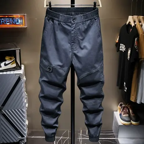 夏季薄款潮牌工装裤男宽松束脚余文乐男士休闲长裤子男百搭款日系商品大图