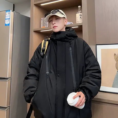 冲锋衣棉服男士秋冬季新款宽松美式潮流棉衣大码加厚冬装棉袄外套商品大图