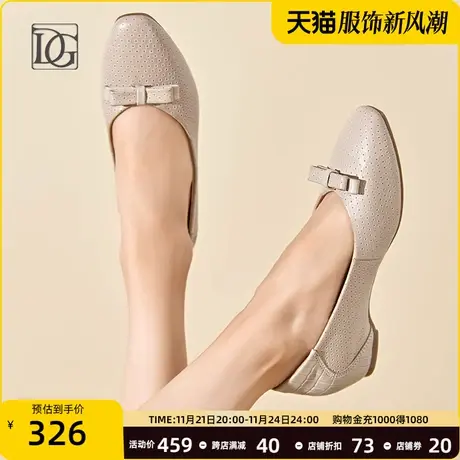 羊皮单鞋女平底坡跟内增高女鞋2024春季新款舒适中老年妈妈鞋皮鞋商品大图