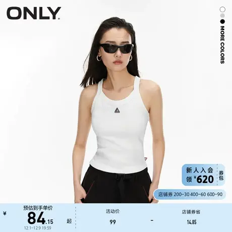 ONLY奥莱2023夏季新款时尚百搭休闲潮酷通勤圆领无袖T商品大图