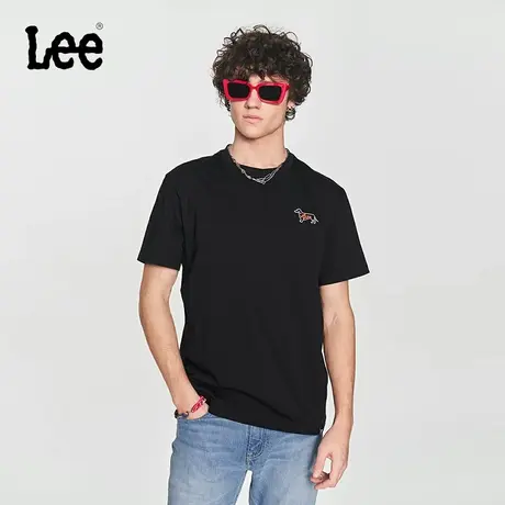 Lee24春夏新品舒适版logo字母印花圆领套头男短袖T恤LMT0081194LE商品大图