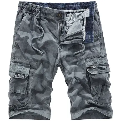 VIP迷彩工装短裤男潮牌夏季2023年新款休闲五分裤宽松中裤衩潮流商品大图