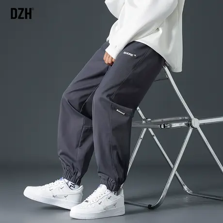 男士秋季束脚休闲裤男2023新款宽松哈伦裤运动裤长裤高街裤子男款商品大图