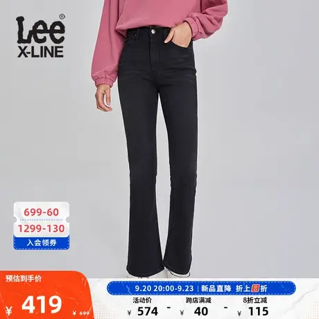 LeeXLINE23秋冬新品426修身微喇女牛仔裤黑色LWB1004267KD-679图片